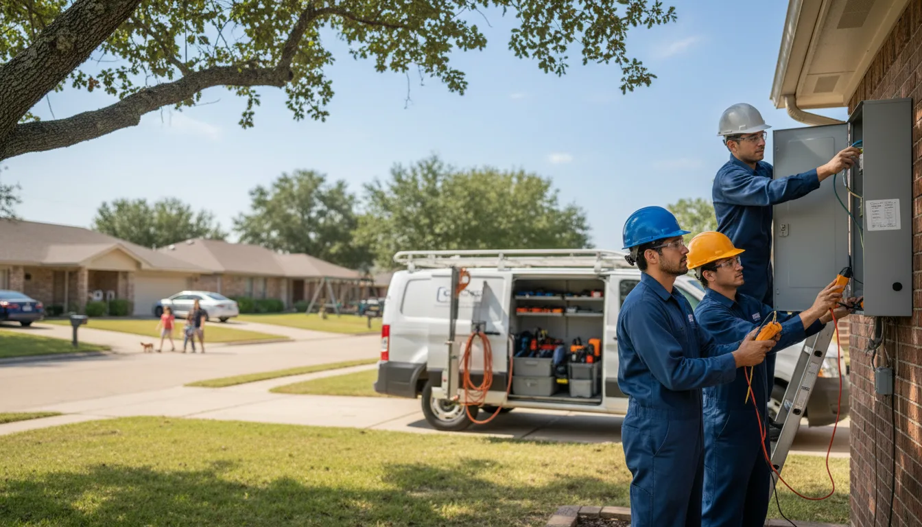 Certified electrician providing emergency electrical services in Burkeville, TX